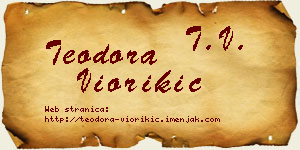 Teodora Viorikić vizit kartica